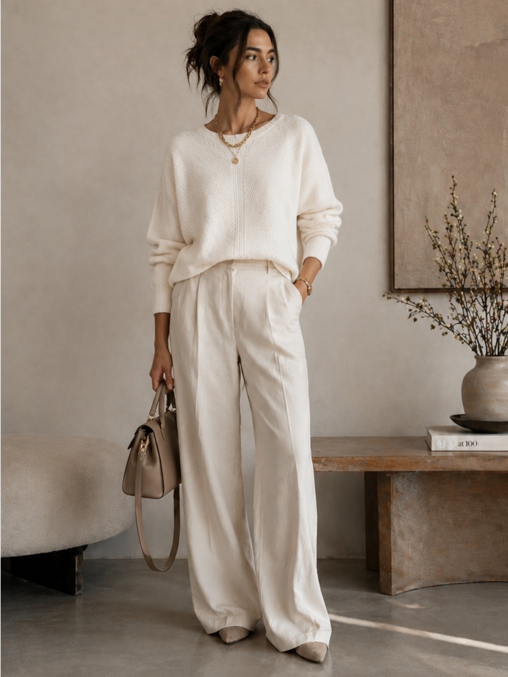 Cropped cashmere sweater